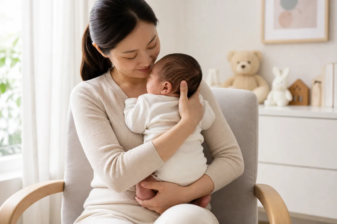 真人示范托住新生儿头颈